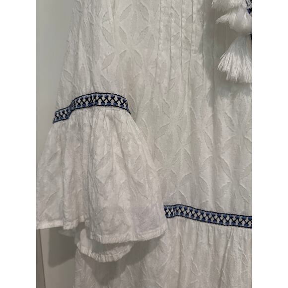 MSRP $148 Cotton Clip Embroidered Tassel Dress LARGE  SAME DAY SHIP or NEXT DAY - Picture 5 of 10